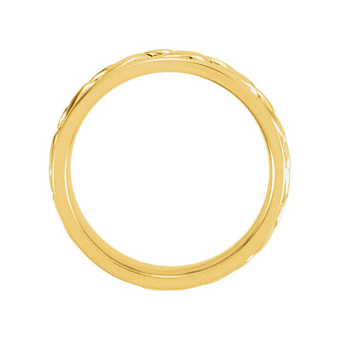 14K Yellow & White 8mm Hand-Woven Band Size 9