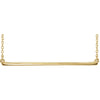 14K Yellow Gold Straight Bar 18-Inch Necklace