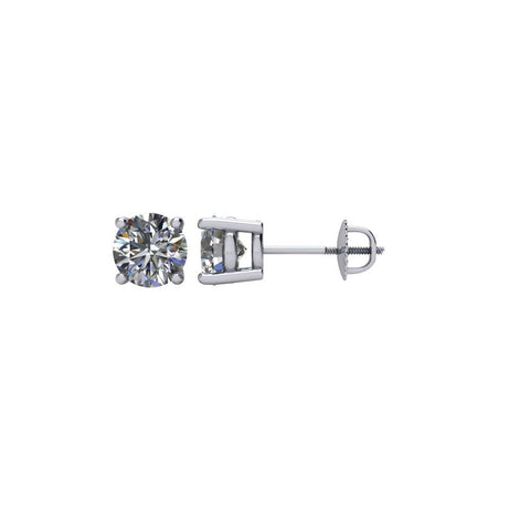 14k White Gold 1 CTW Diamond Earrings