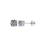 1 CTW Diamond Threaded Post Stud Earrings in 14K White Gold