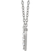 14k White Gold 1/6 CTW Diamond Square Cluster 16-18" Necklace