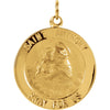 22.00 mm St. Anthony Medal in 14K Yellow Gold