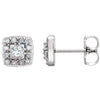 14k White Gold 1/2 ctw. Diamond Earrings