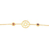 18k Yellow Gold Vermeil Amethyst & Pink Tourmaline 7.25" Bracelet