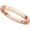 14k Rose Gold 2mm Flat Comfort Fit Band, Size 4