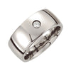 10.00 mm Dura Cobalt 0.10 ct. Diamond Wedding Band Ring (Size 10 )