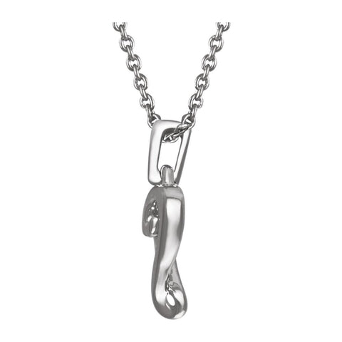 14k White Gold Fancy Heart 16-18" Necklace