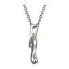 14k White Gold Fancy Heart 16-18" Necklace