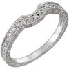 Wedding Band For Matching Engagement Ring in 14K White Gold (Size 6)