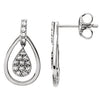 14K White Gold 1/4 CTW Diamond Earrings
