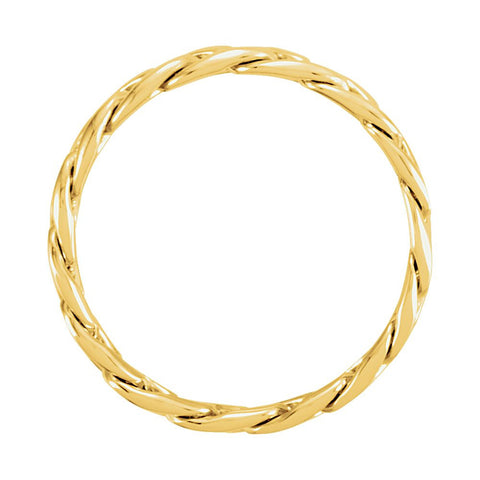 14k Yellow Gold 3.75mm Hand Woven Band Size 5