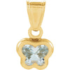14K Yellow Gold March CZ Birthstone Pendant
