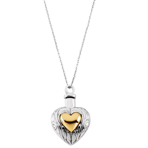 Heart Ash Holder 18-inch Necklace in Sterling Silver