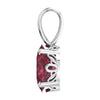 14k White Gold Mozambique Garnet Pendant