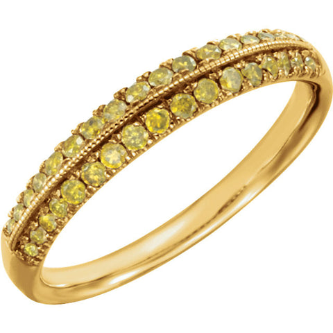 14k Yellow Gold Knife-Edge Anniversary Band, Size 7