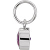 Sterling Silver Imitation Amethyst Birthstone Charm