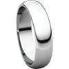 Sterling Silver 5mm Half Round Band, Size 6