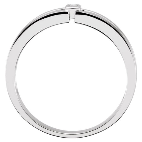 14k White Gold 4.85mm .05 CTW Diamond Ladies Band, Size 7