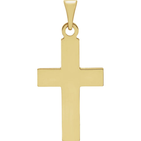 14k Yellow Gold Cross Pendant