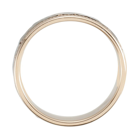 14K Yellow & White 8mm Hammered Hand-Woven Band Size 10
