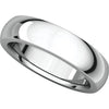 14k White Gold 5mm Heavy Comfort Fit Band, Size 5.5