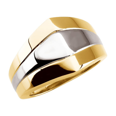 14k White Gold Fashion Ring, Size 6