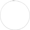 14k White Gold 1mm Diamond Cut Cable 18" Chain
