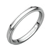 14k White Gold 2.5mm Comfort-Fit Edge Band, Size 7