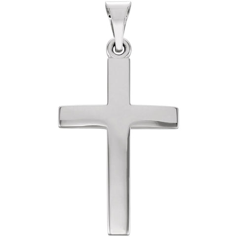14k White Gold Cross Pendant