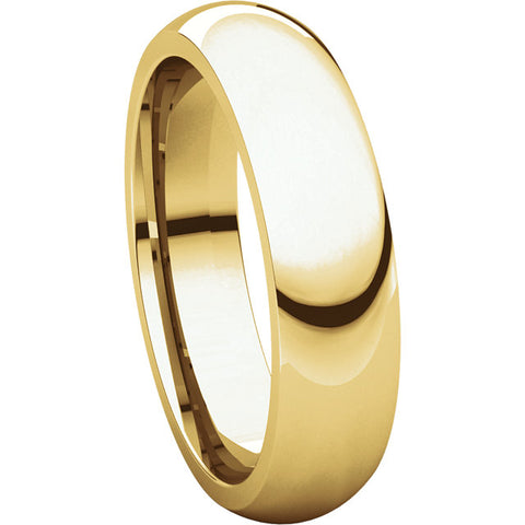 18k Yellow Gold 5mm Comfort Fit Band, Size 5