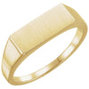 14k Yellow Gold Men's Rectangle Signet Ring, Size 11