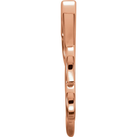 14k Rose Gold Double Heart Chain Slide