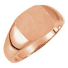14k Rose Gold 7mm Square Signet Ring, Size 6