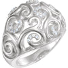 1/6 CTTW Diamond Ring in Sterling Silver (Size 6 )