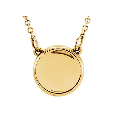 14k Yellow Gold Concave 18" Necklace