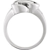 14k White Gold Freeform Ring, Size 6