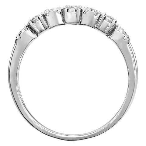 14k White Gold 1/4 CTW Diamond Anniversary Band, Size 7