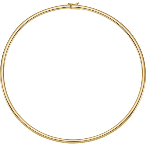 14k Yellow Gold 4mm Omega 16" Chain