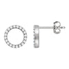 14k White Gold 1/5 ctw. Diamond Circle Earrings