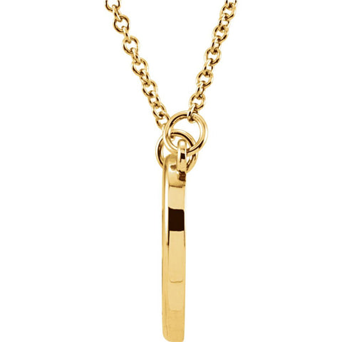 14k Yellow Gold 13x13.75mm Heart 16" Necklace