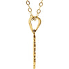14k Yellow Gold Disc with Cross 15" Youth Necklace & Packaging