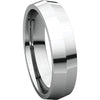 14k White Gold 5mm Knife Edge Comfort Fit Band, Size 8.5