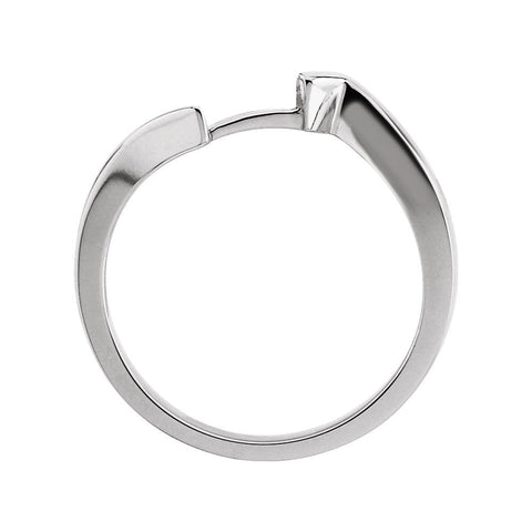 14k White Gold Band, Size 6