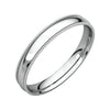 03.00 mm Light Comfort-Fit Milgrain Band in Platinum ( Size 4 )