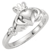 Kids' Claddagh Ring in 14K White Gold (Size 6)