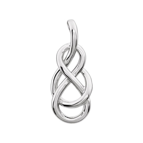 14k White Gold Teardrop Knot Pendant
