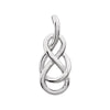 14k White Gold Teardrop Knot Pendant