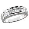 3/4 CTTW Men's Diamond Ring in 14k White Gold (Size 10 )