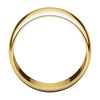 14k Yellow Gold 10mm Half Round Light Band, Size 8
