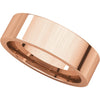 14k Rose Gold 6mm Flat Comfort Fit Band, Size 9